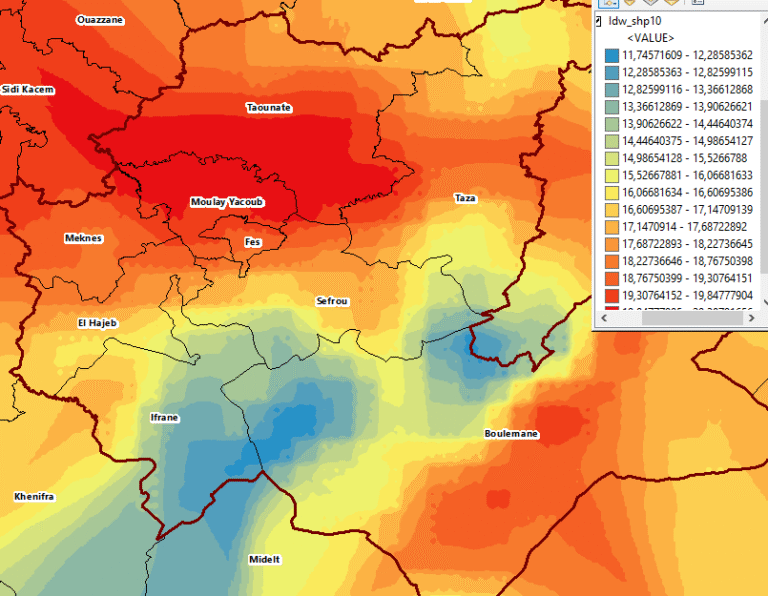 بيانتات الحرارة بالمغرب 2024