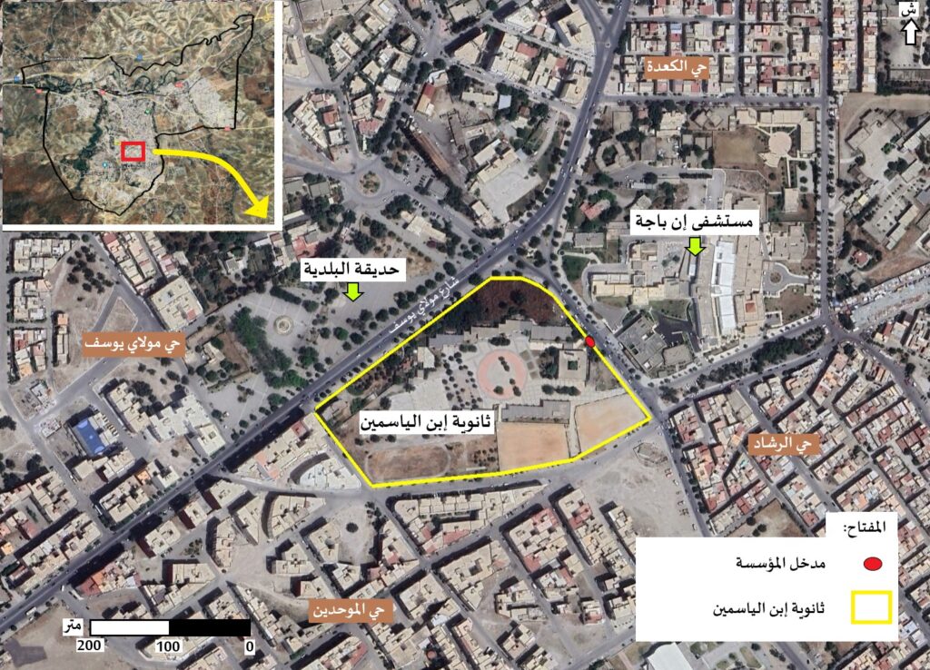Carte de localisation géographique des écoles et des services