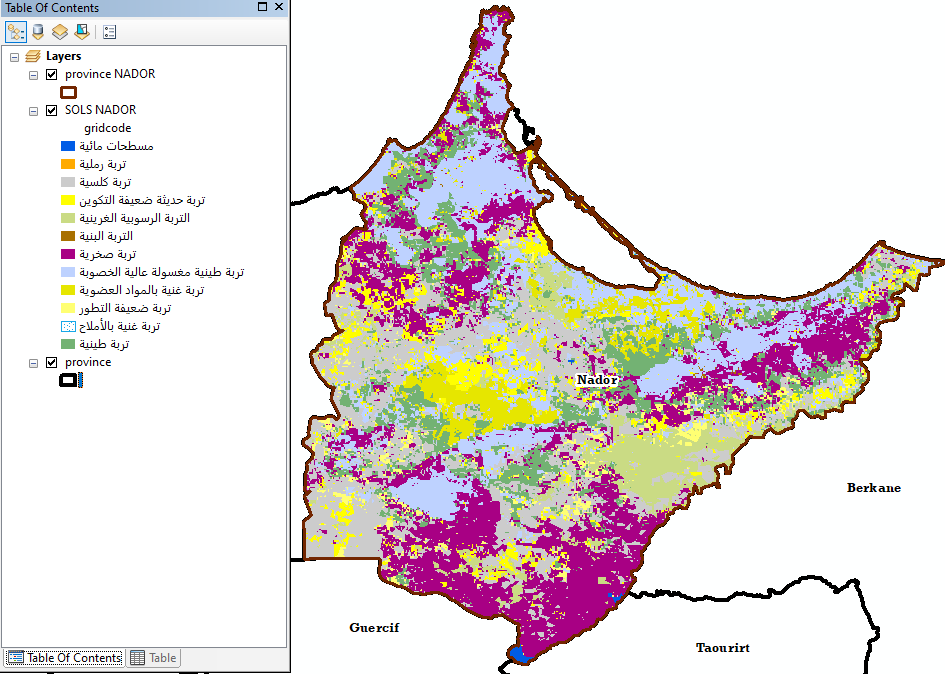 sols maroc التربة