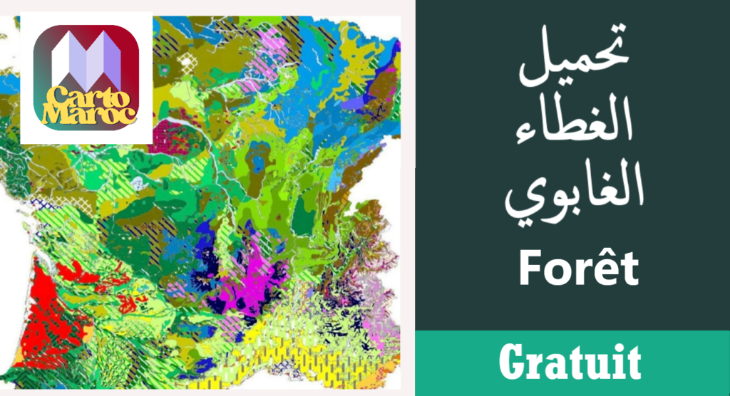 خريطة الغطاء الغابوي بالمغرب بصيغة Shapefile مع تصنيفات الغابات والتشكيلات النباتية - Carte de la couverture forestière du Maroc en Shapefile